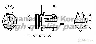 Ashuki K550-05 Compressor, air conditioning K55005: Buy near me in Poland at 2407.PL - Good price!