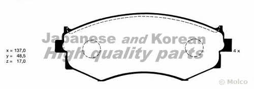 Ashuki N009-45 Brake Pad Set, disc brake N00945: Buy near me in Poland at 2407.PL - Good price!
