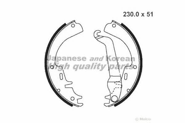 Ashuki 1050-2050 Brake shoe set 10502050: Buy near me in Poland at 2407.PL - Good price!