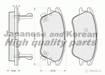 Ashuki 1080-0450 Brake Pad Set, disc brake 10800450: Buy near me in Poland at 2407.PL - Good price!