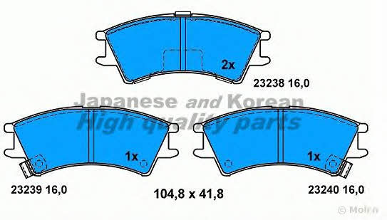 Ashuki 1080-4250 Brake Pad Set, disc brake 10804250: Buy near me in Poland at 2407.PL - Good price!