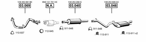  VA031715 Exhaust system VA031715: Buy near me in Poland at 2407.PL - Good price!