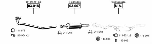  VA033100 Система випуску відпрацьованих газів VA033100: Приваблива ціна - Купити у Польщі на 2407.PL!