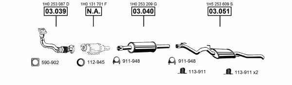 Asmet VA036590 Exhaust system VA036590: Buy near me in Poland at 2407.PL - Good price!