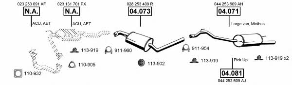  VA038445 Exhaust system VA038445: Buy near me in Poland at 2407.PL - Good price!