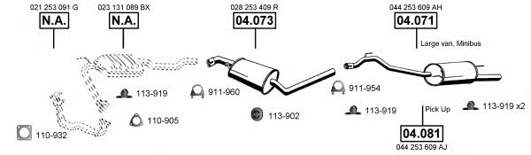  VA038460 Exhaust system VA038460: Buy near me in Poland at 2407.PL - Good price!