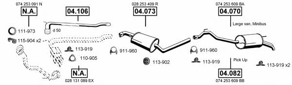  VA038740 Exhaust system VA038740: Buy near me in Poland at 2407.PL - Good price!