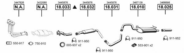Asmet VO183700 Exhaust system VO183700: Buy near me in Poland at 2407.PL - Good price!