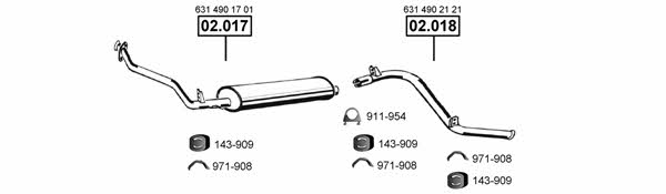 Asmet ME012250 Система випуску відпрацьованих газів ME012250: Приваблива ціна - Купити у Польщі на 2407.PL!