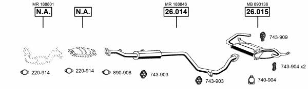 Asmet MI260170 Exhaust system MI260170: Buy near me at 2407.PL in Poland at an Affordable price!