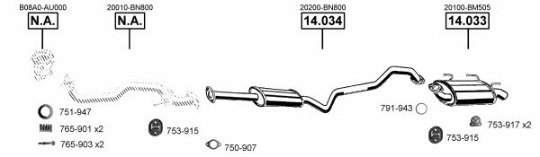 Asmet NI140125 Exhaust system NI140125: Buy near me at 2407.PL in Poland at an Affordable price!