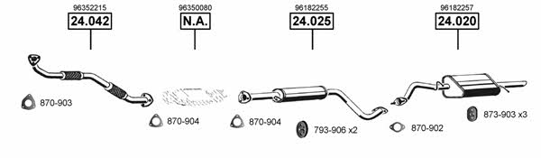 Asmet DE240455 Exhaust system DE240455: Buy near me at 2407.PL in Poland at an Affordable price!