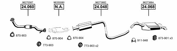 Asmet DE241075 Exhaust system DE241075: Buy near me in Poland at 2407.PL - Good price!