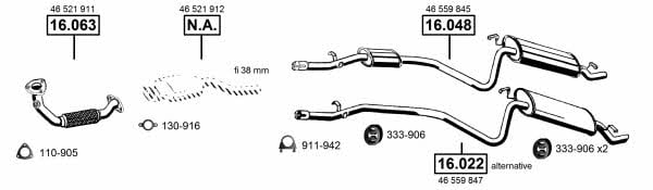 Asmet FI162905 Exhaust system FI162905: Buy near me in Poland at 2407.PL - Good price!