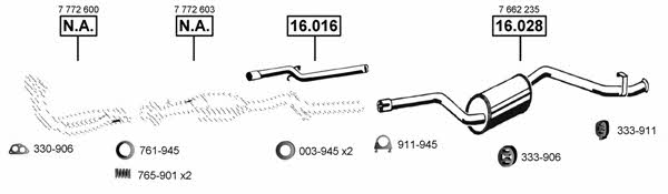 Asmet FI163640 Exhaust system FI163640: Buy near me in Poland at 2407.PL - Good price!