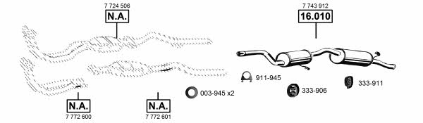  FI163670 Exhaust system FI163670: Buy near me in Poland at 2407.PL - Good price!