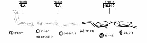  FI163695 Exhaust system FI163695: Buy near me in Poland at 2407.PL - Good price!