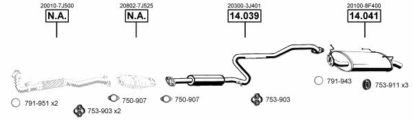 Asmet NI141655 Exhaust system NI141655: Buy near me at 2407.PL in Poland at an Affordable price!