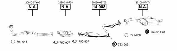 Asmet NI142905 Exhaust system NI142905: Buy near me in Poland at 2407.PL - Good price!