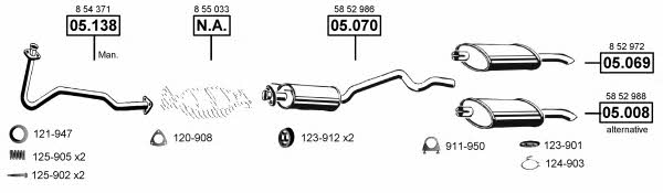 Asmet OP050500 Exhaust system OP050500: Buy near me in Poland at 2407.PL - Good price!