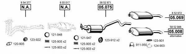 Asmet OP050595 Układ wydechowy OP050595: Dobra cena w Polsce na 2407.PL - Kup Teraz!