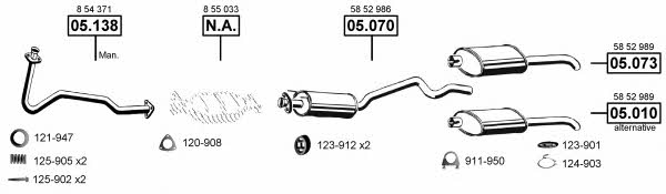 Asmet OP050700 Exhaust system OP050700: Buy near me in Poland at 2407.PL - Good price!