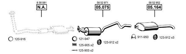  OP050835 Exhaust system OP050835: Buy near me in Poland at 2407.PL - Good price!