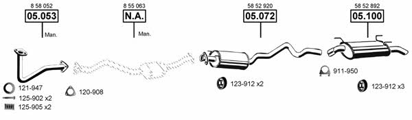 Asmet OP050970 Exhaust system OP050970: Buy near me in Poland at 2407.PL - Good price!