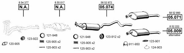 Asmet OP051010 Exhaust system OP051010: Buy near me in Poland at 2407.PL - Good price!
