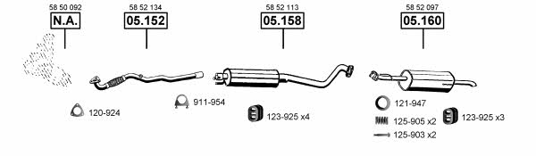  OP051135 Exhaust system OP051135: Buy near me in Poland at 2407.PL - Good price!