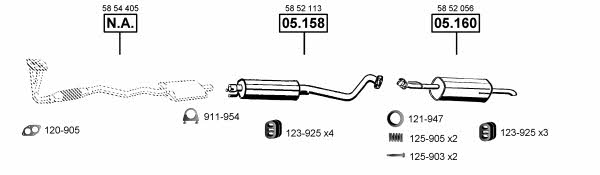  OP051170 Exhaust system OP051170: Buy near me in Poland at 2407.PL - Good price!