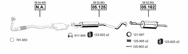  OP051465 Exhaust system OP051465: Buy near me in Poland at 2407.PL - Good price!