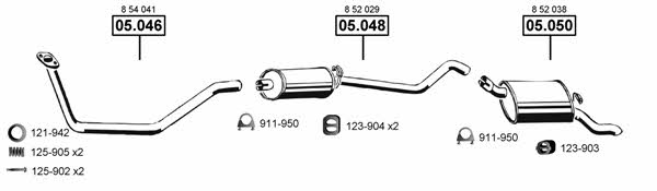 Asmet OP051900 Exhaust system OP051900: Buy near me in Poland at 2407.PL - Good price!