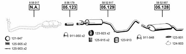Asmet OP052400 Exhaust system OP052400: Buy near me in Poland at 2407.PL - Good price!