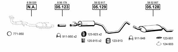 Asmet OP052435 Exhaust system OP052435: Buy near me in Poland at 2407.PL - Good price!