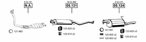  OP055285 Exhaust system OP055285: Buy near me in Poland at 2407.PL - Good price!
