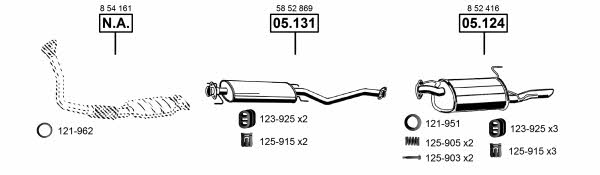  OP055290 Exhaust system OP055290: Buy near me in Poland at 2407.PL - Good price!