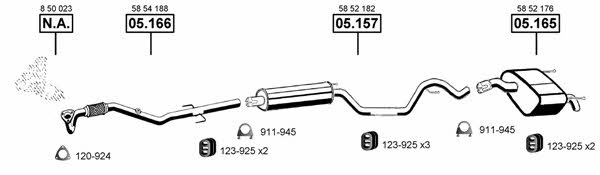 Asmet OP055380 Exhaust system OP055380: Buy near me in Poland at 2407.PL - Good price!