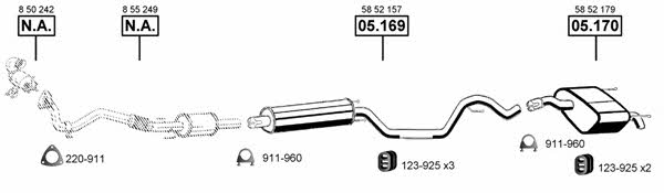  OP055392 Exhaust system OP055392: Buy near me in Poland at 2407.PL - Good price!