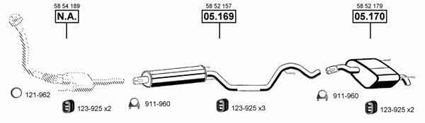  OP055400 Exhaust system OP055400: Buy near me in Poland at 2407.PL - Good price!