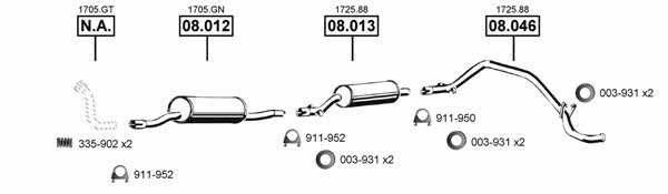  PE080550 Abgasanlage PE080550: Kaufen Sie zu einem guten Preis in Polen bei 2407.PL!