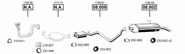  PE083210 Exhaust system PE083210: Buy near me in Poland at 2407.PL - Good price!
