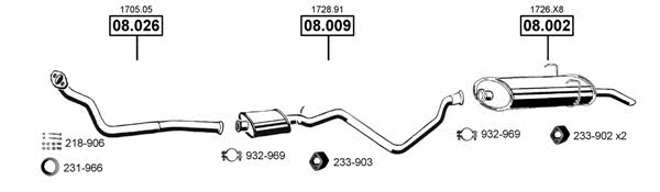  PE083220 Exhaust system PE083220: Buy near me in Poland at 2407.PL - Good price!