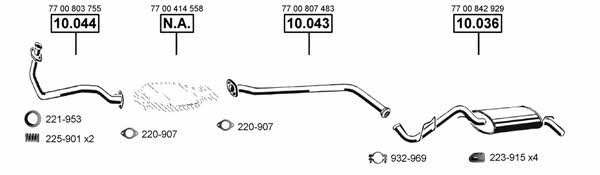 Asmet RE100215 Exhaust system RE100215: Buy near me in Poland at 2407.PL - Good price!
