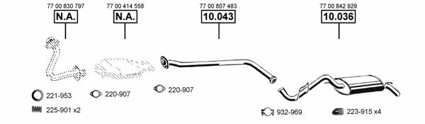 Asmet RE100235 Exhaust system RE100235: Buy near me in Poland at 2407.PL - Good price!