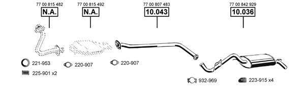 Asmet RE100325 Exhaust system RE100325: Buy near me in Poland at 2407.PL - Good price!