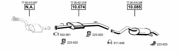 Asmet RE100405 Exhaust system RE100405: Buy near me at 2407.PL in Poland at an Affordable price!