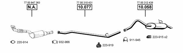  RE101605 Abgasanlage RE101605: Kaufen Sie zu einem guten Preis in Polen bei 2407.PL!