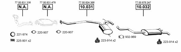  RE103975 Exhaust system RE103975: Buy near me in Poland at 2407.PL - Good price!