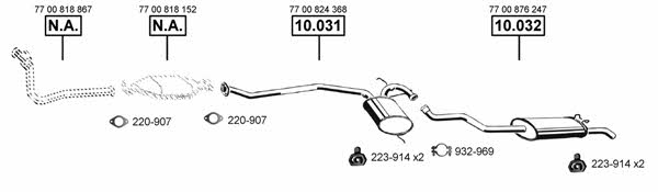  RE104065 Exhaust system RE104065: Buy near me in Poland at 2407.PL - Good price!